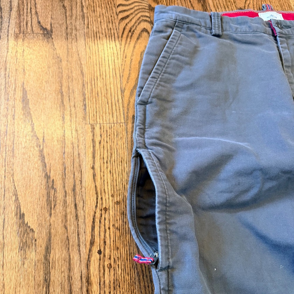 Vintage Dockers Relaxed Fit Chino Pants Side Zipper‎ Pocket 34x30 Green - Picture 5 of 11